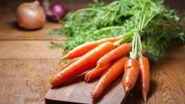 Carrots on cutting board