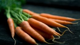 Carrots on a table