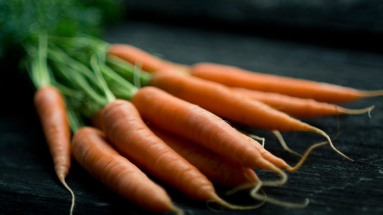 Carrots on a table