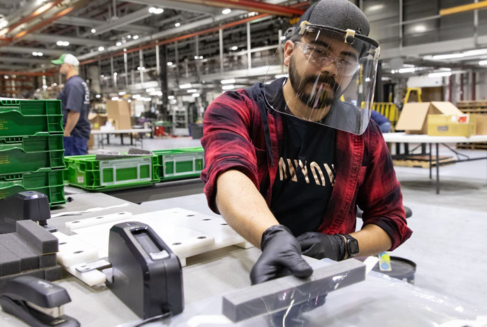 Deere Making Face Shields for Health-care Workers
