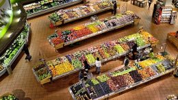 Supermarket photo taken from above