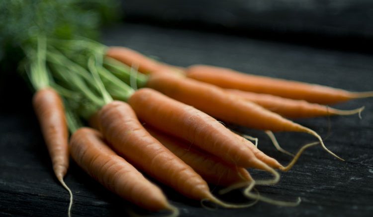 Carrots on table