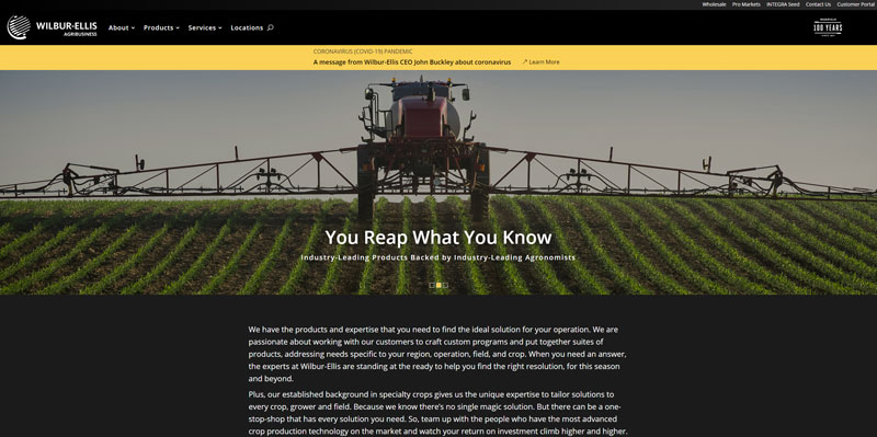 Wilbur-Ellis Agribusiness Launches New Website